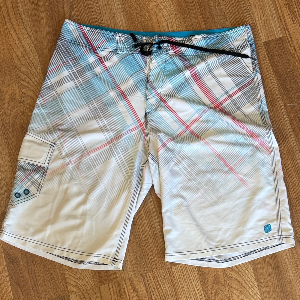 Men's Plaid Swim Shorts